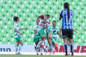 Celebran gol de Lia Romero, Lia Romero | Santos Laguna vs Querétaro J1 A2022 Liga MX femenil