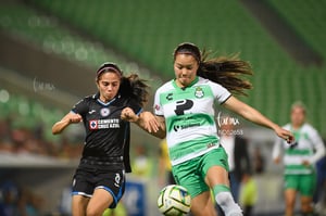 María Yokoyama, Dalia Molina | Santos  Laguna vs Cruz Azul Liga MX Femenil J15