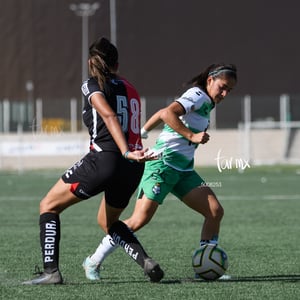 Ana Torres, Maika Albéniz | Santos vs Atlas J10 C2023 Liga MX