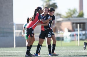 celebran gol, Noemí Villalobos, Ashleen Carrillo, Valeria Go @tar.mx