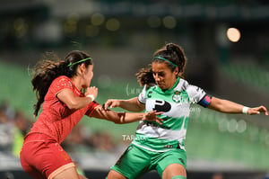 Miriam García, Cinthya Peraza | Santos vs FC Juárez J13 C2023 Liga MX femenil