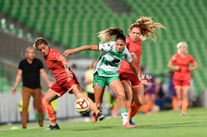 Lia Romero, Andrea Hernández, Paulina Solís | Santos vs FC Juárez J13 C2023 Liga MX femenil