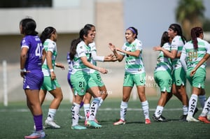 festejo de gol, Joanna Aguilera | Santos vs Rayadas del Monterrey sub 19