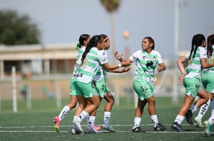 festejo de gol, Mereli Zapata, Nadia Jiménez | Santos vs Rayadas del Monterrey sub 19