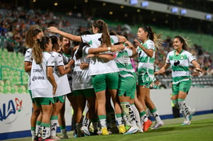 Gol, Alexia Villanueva, Priscila Padilla, Lia Romero | Santos Laguna vs Puebla Liga MX femenil