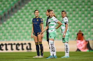Greta Espinoza, Natalia Miramontes, Alexxandra Ramírez | Santos vs Tigres femenil