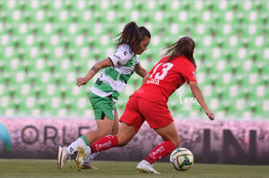 Sofía Varela, Laura Parra | Santos vs Toluca J10 C2023 Liga MX femenil