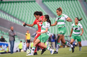 Alexia Villanueva, Brenda Da Graca, Judith Félix | Santos vs Toluca J10 C2023 Liga MX femenil
