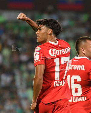 festejo de gol, Brian García | Santos vs Toluca J7 C2023 Liga MX