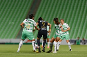 Michel Ruiz, Arlett Tovar, Mónica Monsiváis | Santos vs Pumas femenil