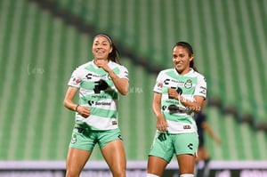 celebran gol de Lia, Lia Romero, Michel Ruiz | Santos vs Pumas femenil