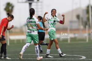 festejan gol, Ailin Serna | Santos vs Tijuana femenil J15 sub 19