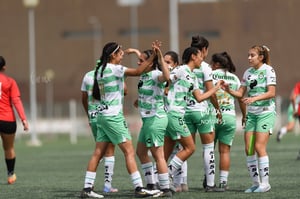festejan gol, Judith Félix, Ailin Serna | Santos vs Tijuana femenil J15 sub 19