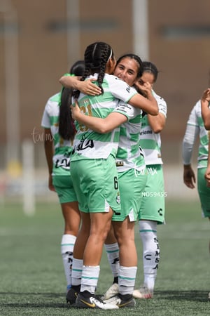 festejan gol, Ailin Serna, Judith Félix | Santos vs Tijuana femenil J15 sub 19
