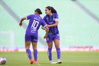 Mariana Cadena, Defensa MON #19, Dania Pérez, Media MON #10, Santos vs Monterrey