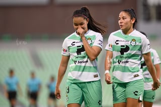 Katia Estrada, Defensa SAN #14, María Yokoyama, Defensa SAN #13, Santos vs Monterrey