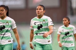 Katia Estrada, Defensa SAN #14, María Yokoyama, Defensa SAN #13, Santos vs Monterrey