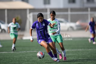 María Sosa, Defensa MON #47, Aylin Salais, Delantero SAN #66, Santos vs Monterrey