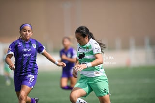 Ximena Peña, Medio MON #57, Judith Félix , Delantero SAN #21, Santos vs Monterrey