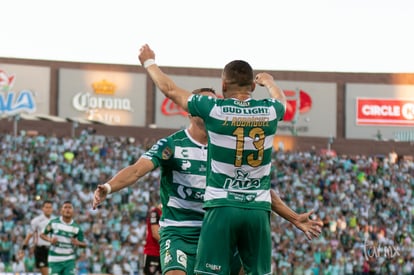 Furch, Cabecita, festejo de gol | Santos vs Atlas jornada 12 apertura 2018