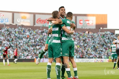 festejo gol | Santos vs Atlas jornada 12 apertura 2018