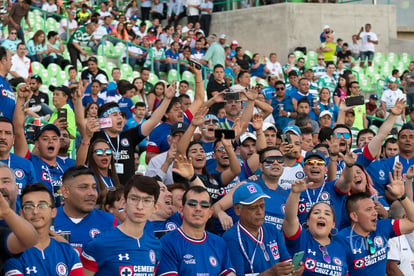 Afición celeste | Santos vs Cruz Azul jornada 7 apertura 2018