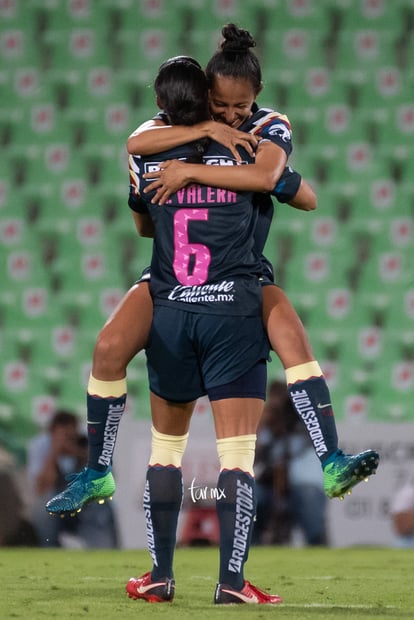 Celebrtación de gol, Daniela Espinosa, Marcela Valera | Santos vs America jornada 15 apertura 2019 Liga MX femenil