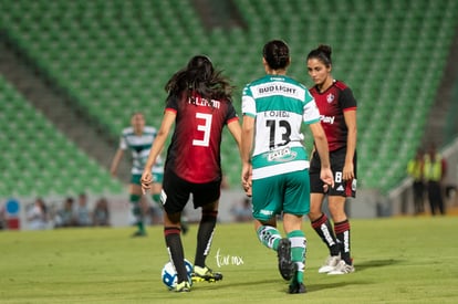 María Pérez, Isela Ojeda | Santos vs Atlas jornada 8 apertura 2019 Liga MX femenil