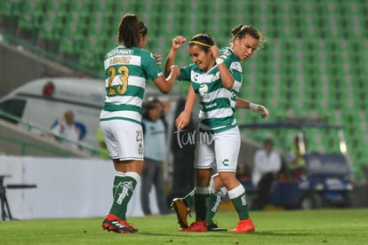 Festejo de gol, Alexxandra Ramírez | Santos vs Chivas J12 C2019 Liga MX Femenil