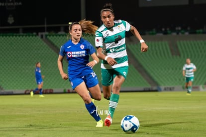 Rubí Ruvalcaba, Estela Gómez | Santos vs Cruz Azul jornada 10 apertura 2019 Liga MX femenil