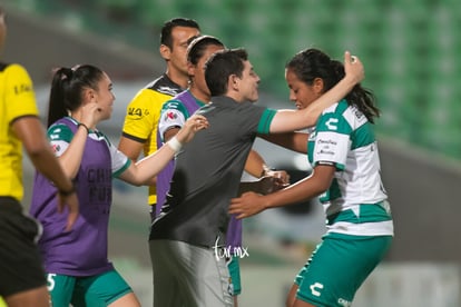 Celebración de gol de Arlett Tovar 4 | Santos vs Cruz Azul jornada 10 apertura 2019 Liga MX femenil