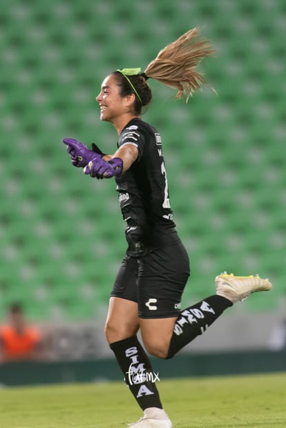 Celebración de gol de Yahaira Flores 8, Wendy Toledo | Santos vs Cruz Azul jornada 10 apertura 2019 Liga MX femenil