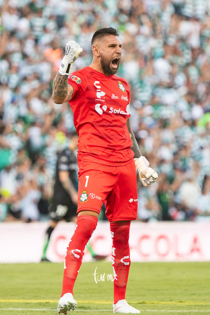 festejo de gol, Jonathan Orozco | Santos vs FC Juárez jornada 3 apertura 2019 Liga MX