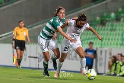 Karla Martínez, Perla Navarrete | Santos vs León J6 C2019 Liga MX Femenil