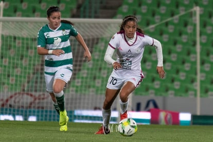 Daniela Delgado, Diana García | Santos vs León J6 C2019 Liga MX Femenil