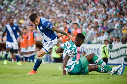 Félix Torres, Christian Tabó | Santos vs Puebla jornada 4 apertura 2019 Liga MX