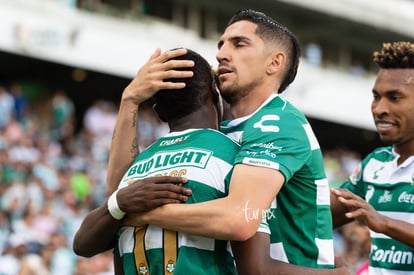 Celebración de gol de Marlos Moreno | Santos vs Pumas C2019