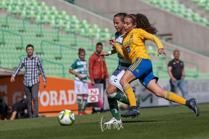 Linda Valdéz, Jaquelin García | Santos vs Tigres J4 C2019 Liga MX Femenil