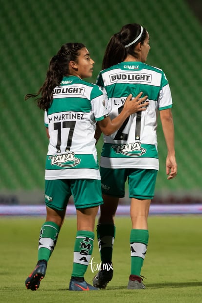 Marianne Martínez, Leticia Vázquez | Santos vs Tigres jornada 3 apertura 2019 Liga MX femenil