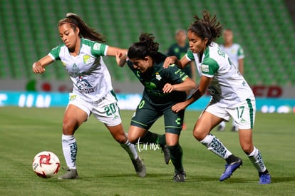 Itzia Tenahua, Esmeralda Zamarron, Montserrat Martinez | Santos vs Leon J8 C2020 Liga MX femenil