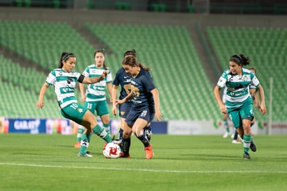 Laura Herrera, Cinthya Peraza | Santos vs Pumas J4 C2020 Liga MX