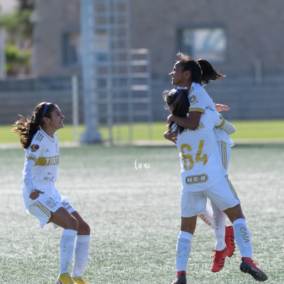 Festejo de gol de Deiry Ramírez Tigres | Santos Tigres femenil sub17