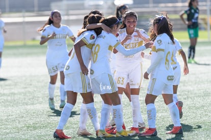 Festejo de gol de Deiry Ramírez Tigres | Santos Tigres femenil sub17