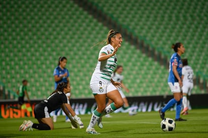 Festejo de gol, Alexia Villanueva | Santos vs Cruz Azul J7 A2021 Liga MX femenil