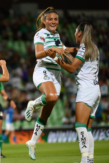 Festejo de gol, Alexia Villanueva | Santos vs Cruz Azul J7 A2021 Liga MX femenil