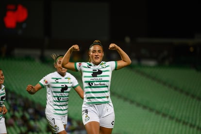 Festejo de gol, Alexia Villanueva | Santos vs Cruz Azul J7 A2021 Liga MX femenil