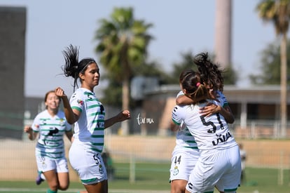 Festejo de gol de Britany Hernandez, Britany Hernández, Ana | Santos vs Necaxa J8 A2021 Liga MX