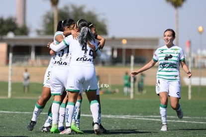 Festejo de gol de Britany Hernandez, Britany Hernández | Santos vs Necaxa J8 A2021 Liga MX