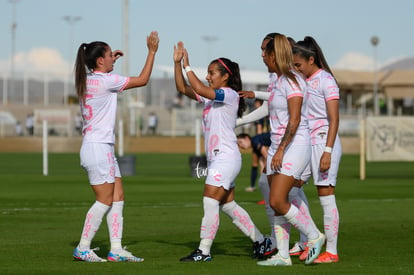 festejo de gol de Cinthya Peraza, Cinthya Peraza | Santos vs Pumas J13 A2021 Liga MX femenil