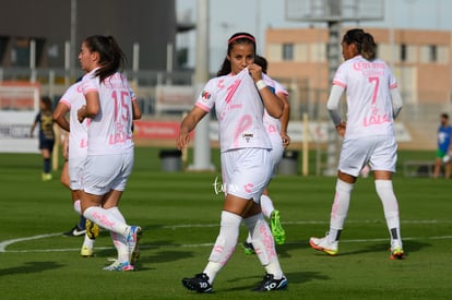 festejo de gol de Cinthya Peraza, Cinthya Peraza | Santos vs Pumas J13 A2021 Liga MX femenil